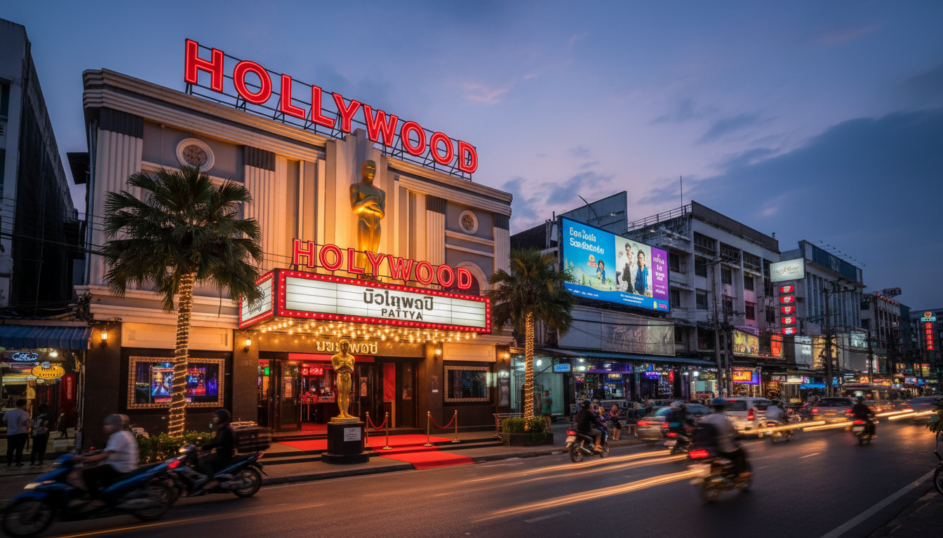 Live band performing on the grand stage at Hollywood Pattaya