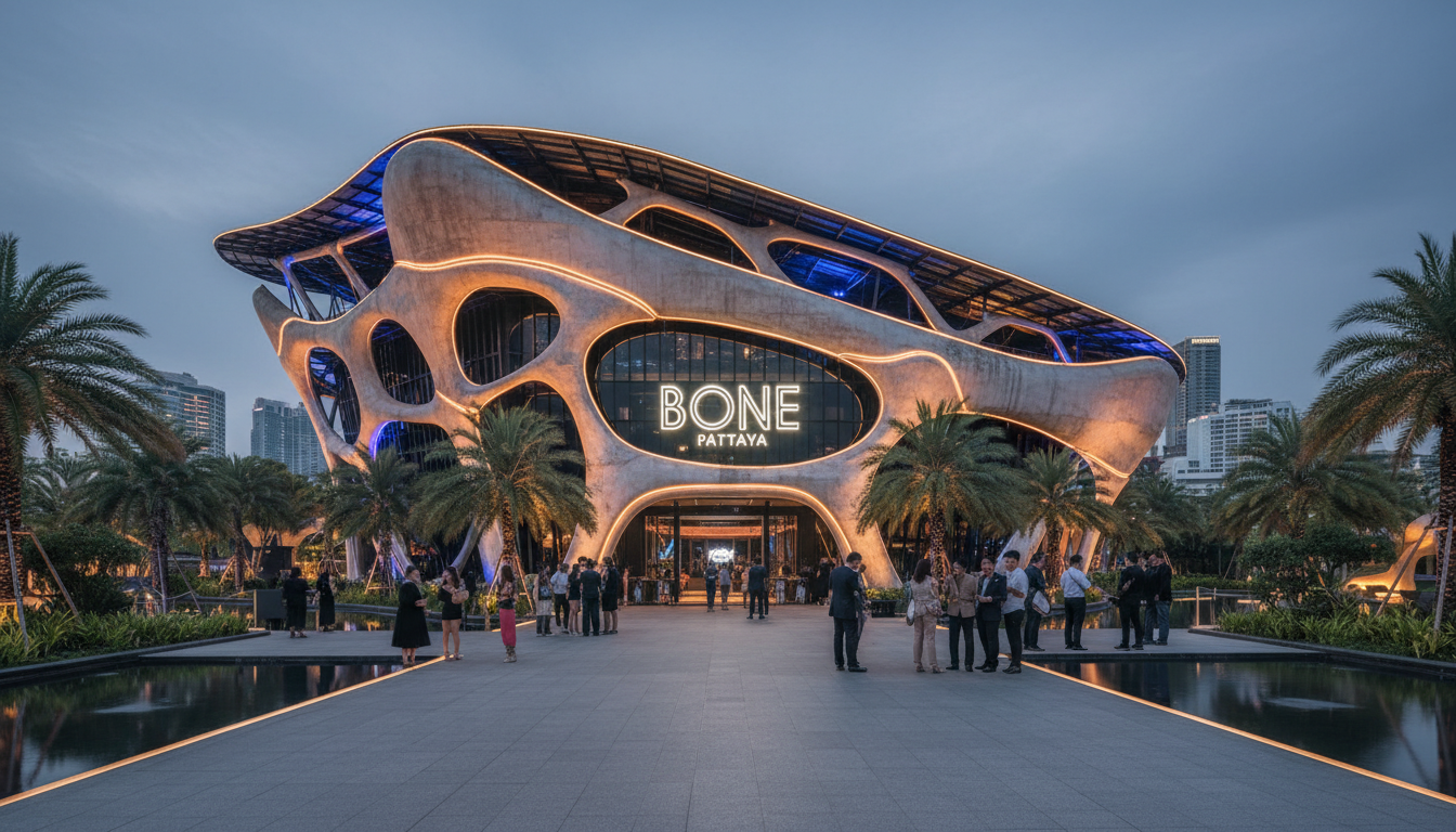 Festival vibe with massive LED screens at Bone Pattaya