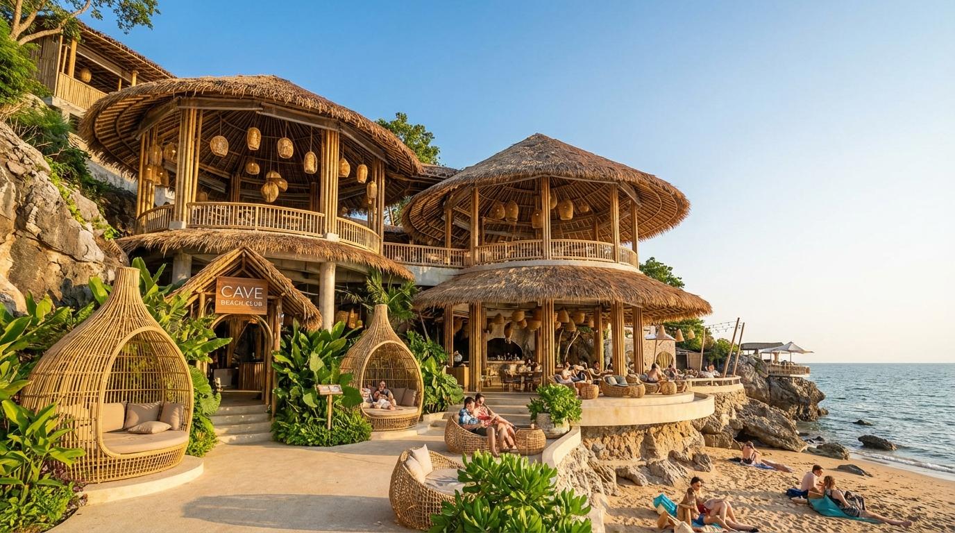 Cave Beach Club boho chic seating