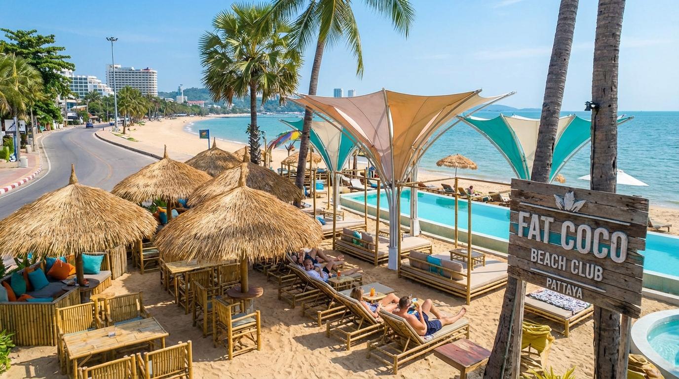 Fat Coco Beach Club pool area