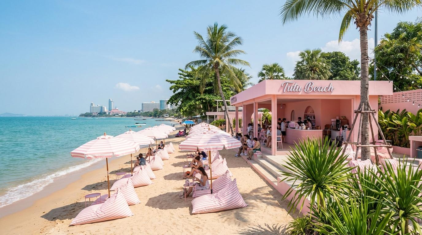 Tutu Beach pink beanbags