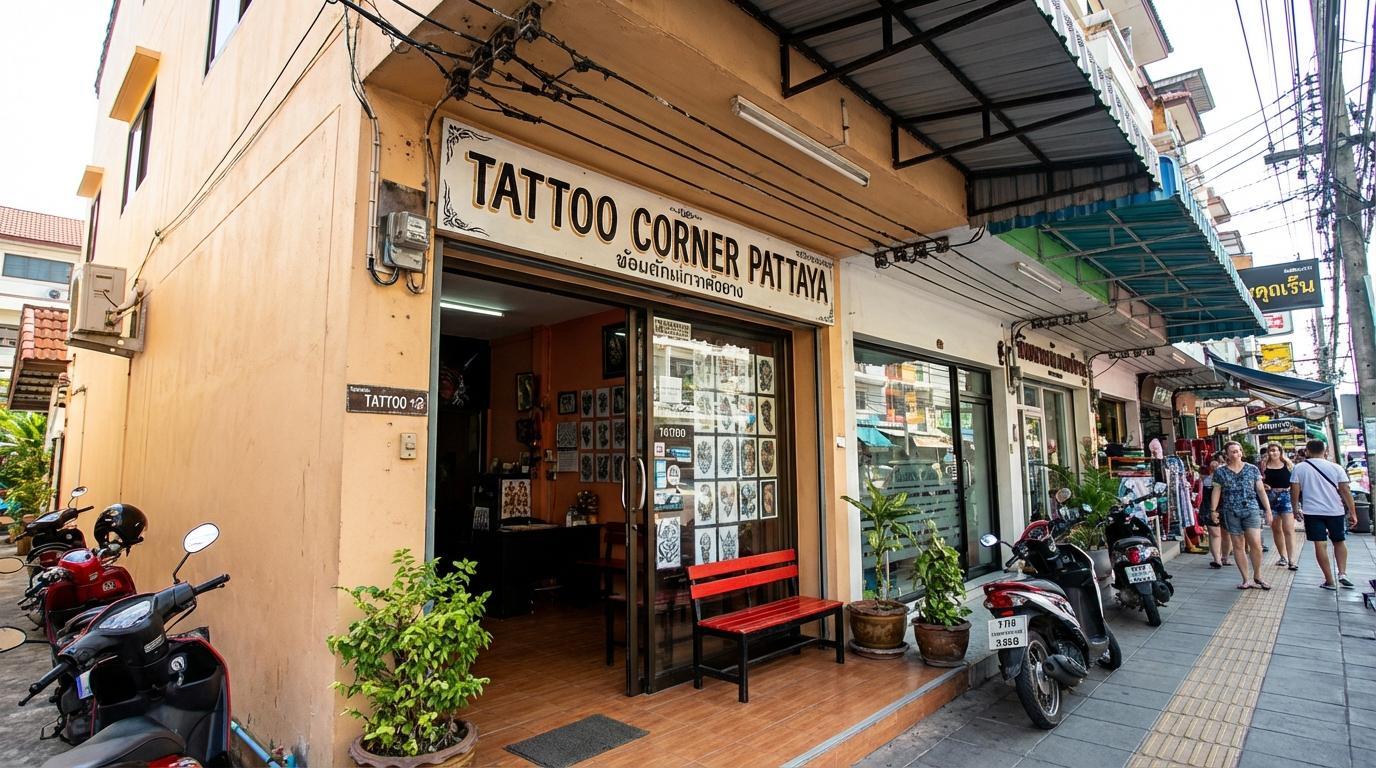 Tattoo session in progress at Tattoo Corner Pattaya