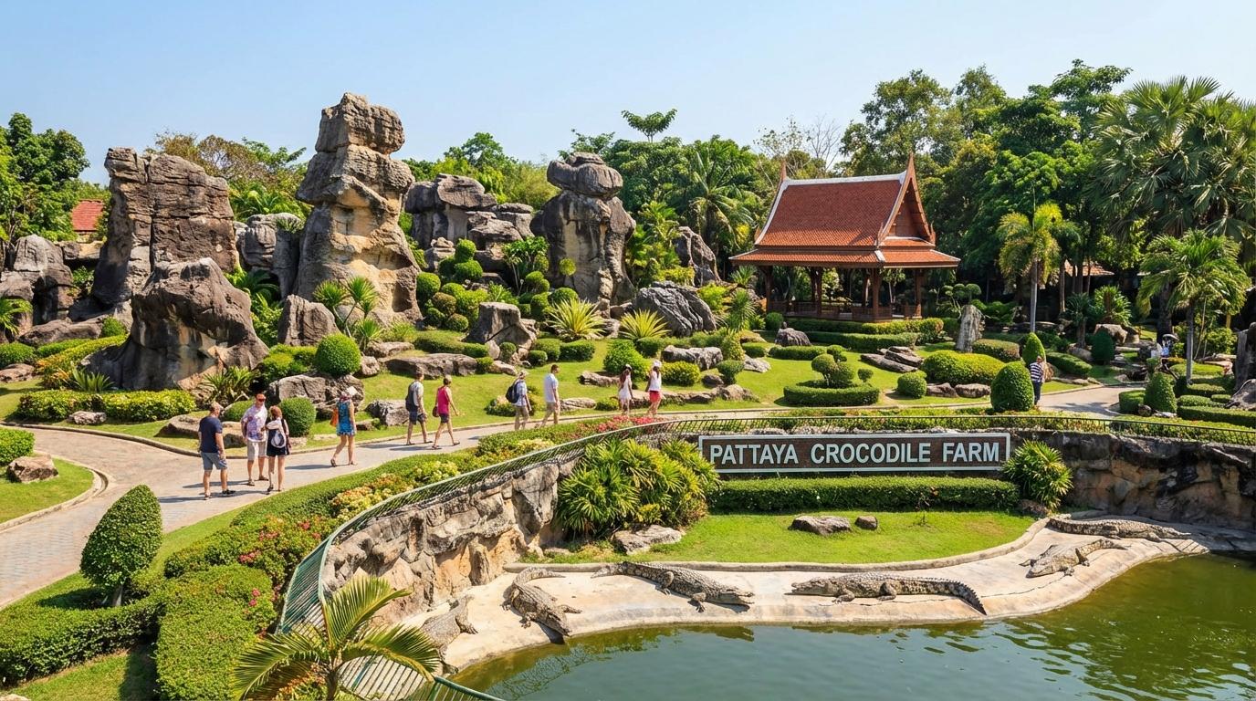 Crocodiles at the Pattaya Crocodile Farm