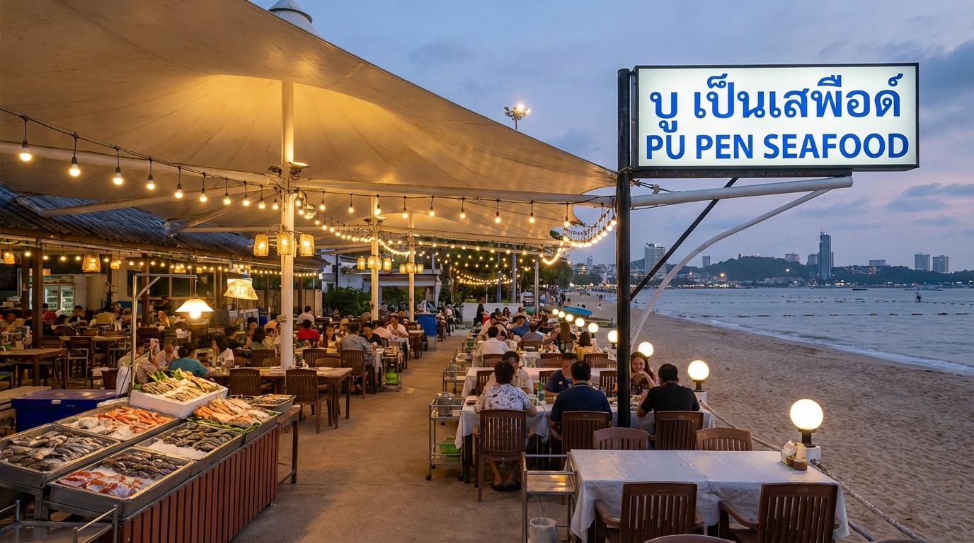 Spicy Som Tum Thai papaya salad at Pu Pen Seafood