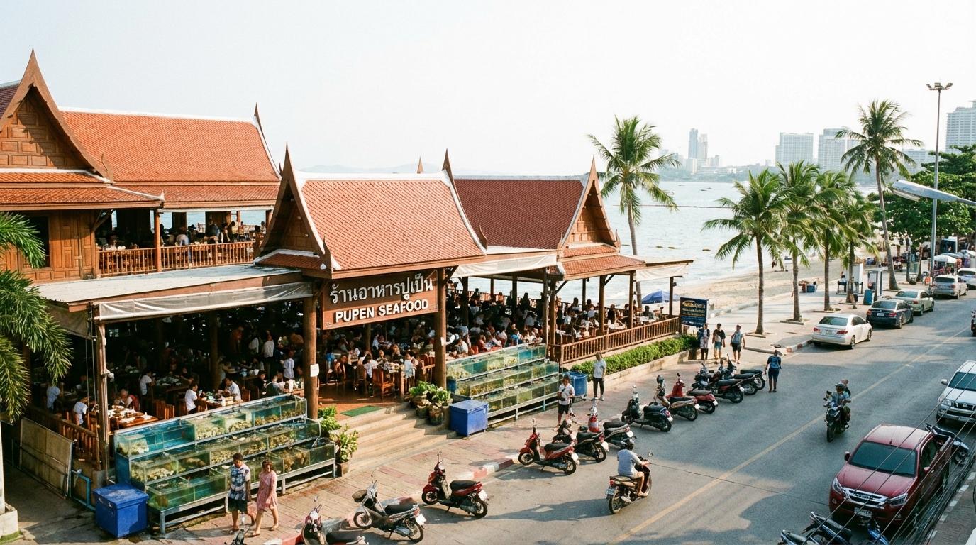 Delicious crab and prawn seafood feast at Pupen