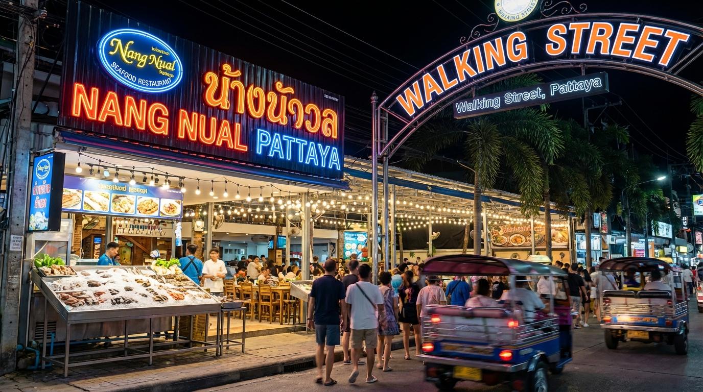 A luxury lobster and prawn dish at Nang Nual
