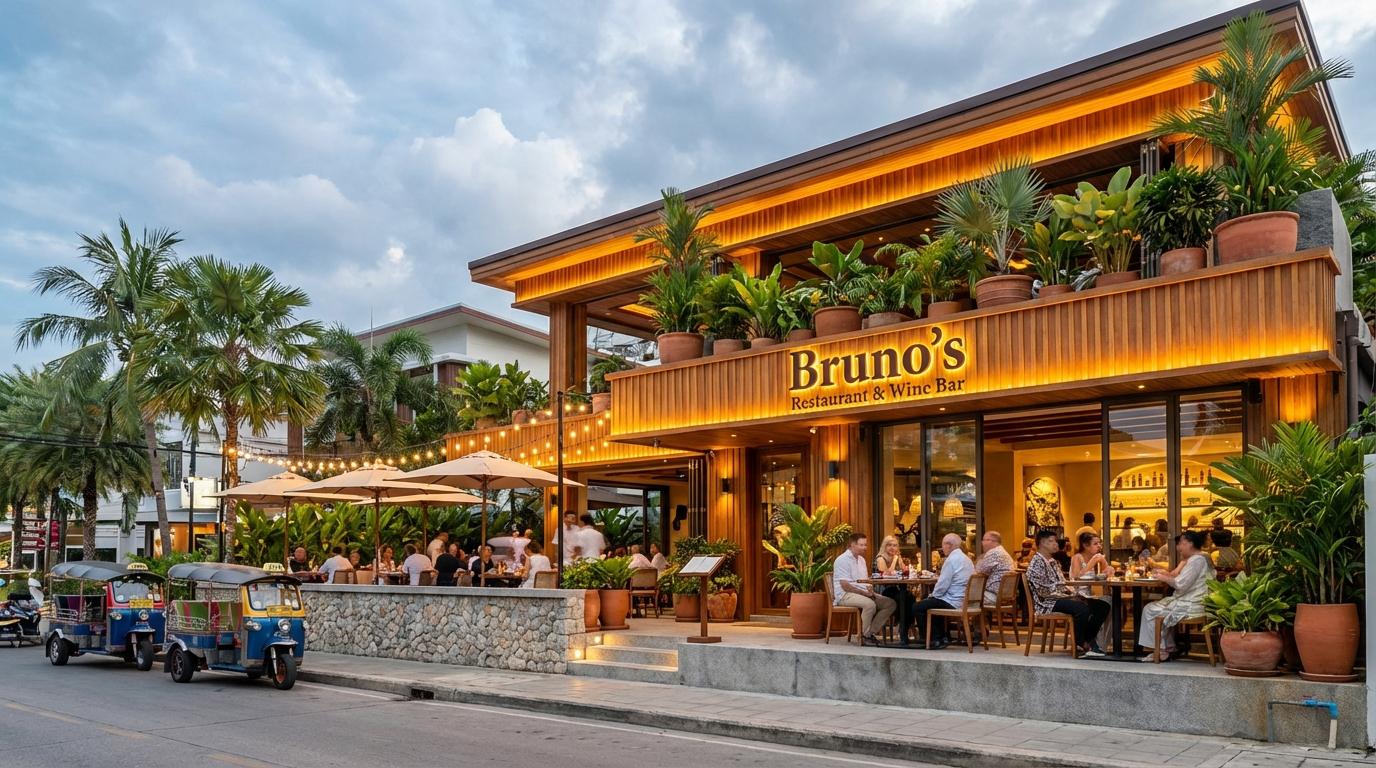 Gourmet dish at Bruno's Restaurant