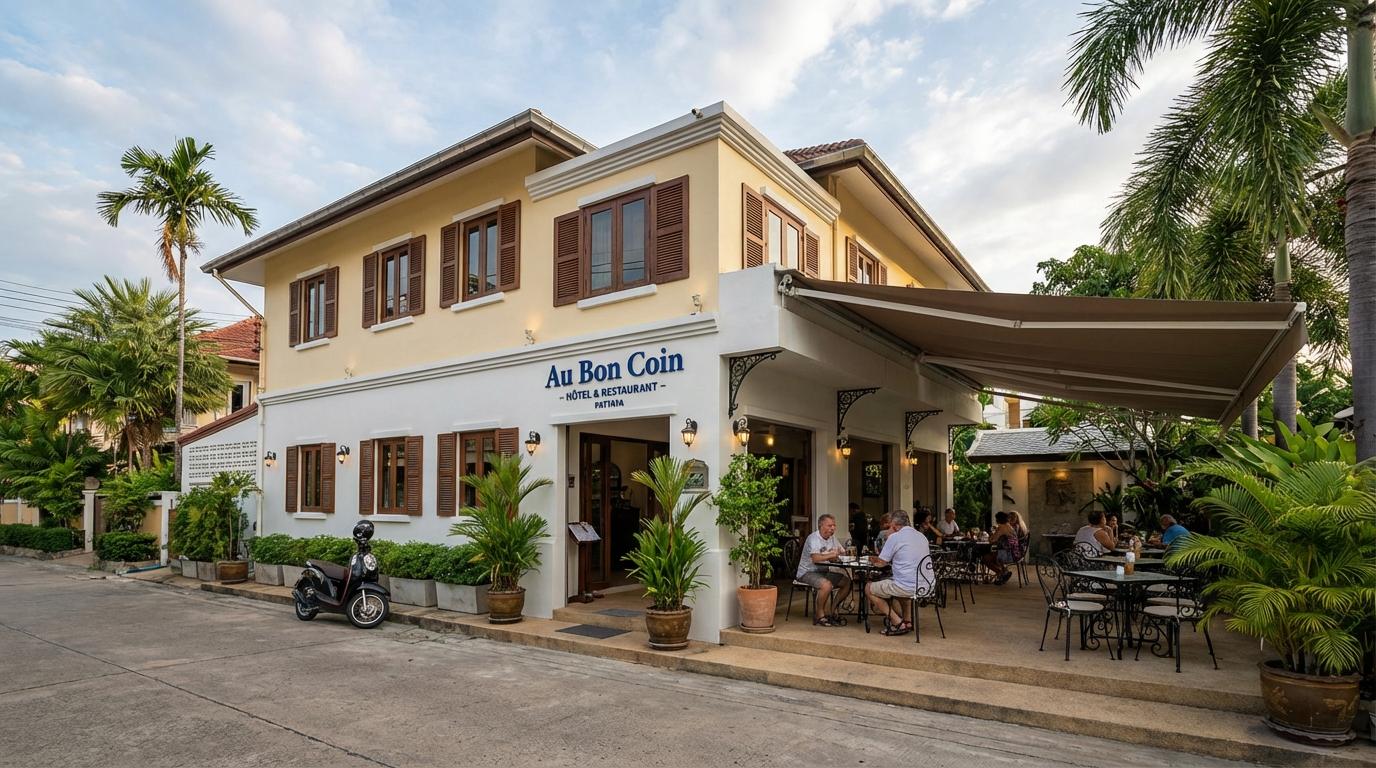 Cozy French dining interior at Au Bon Coin