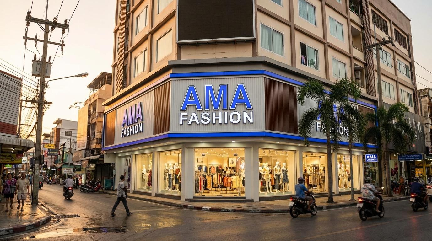 Customers being fitted for bespoke suits at AMA Fashion