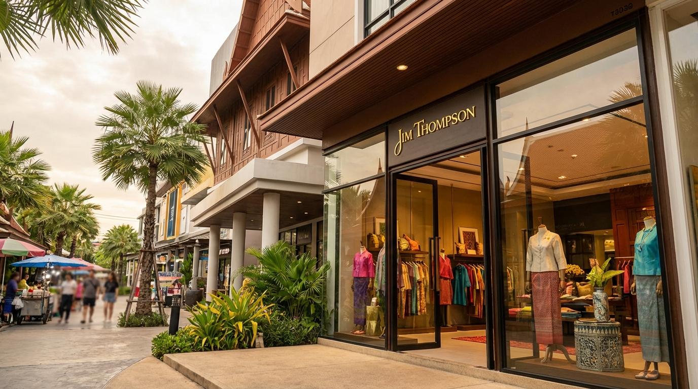 Traditional Thai silk products associated with Jim Thompson