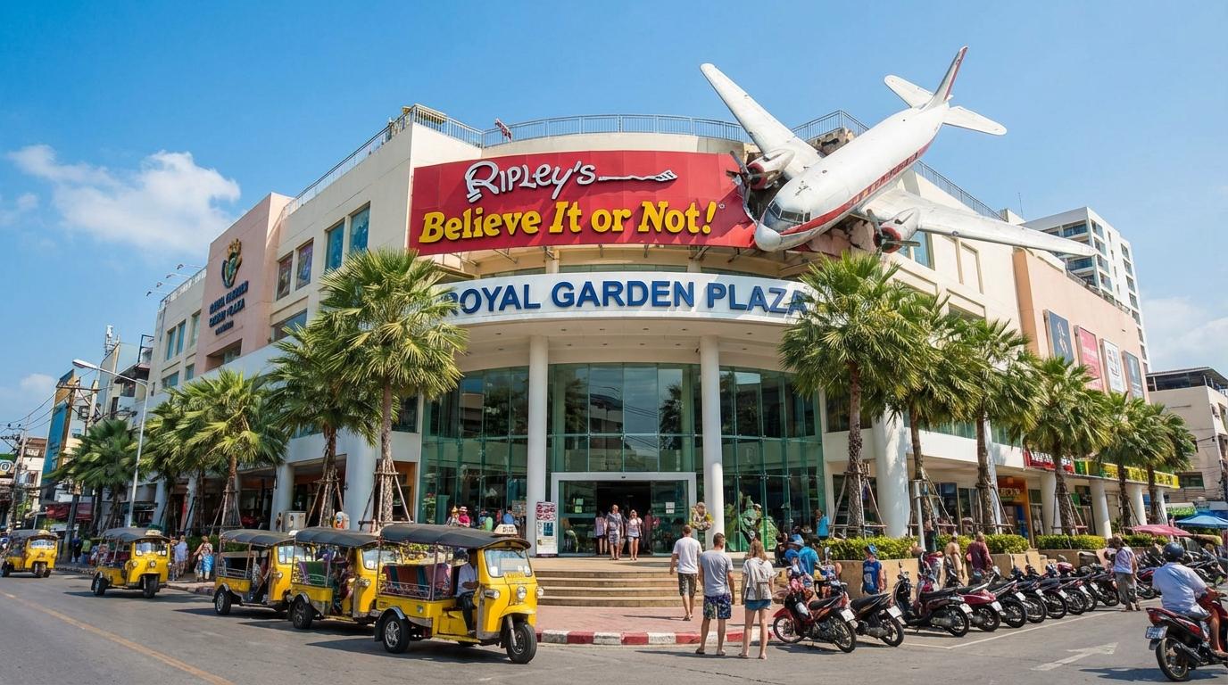 Royal Garden Plaza Pattaya with the crashed plane icon